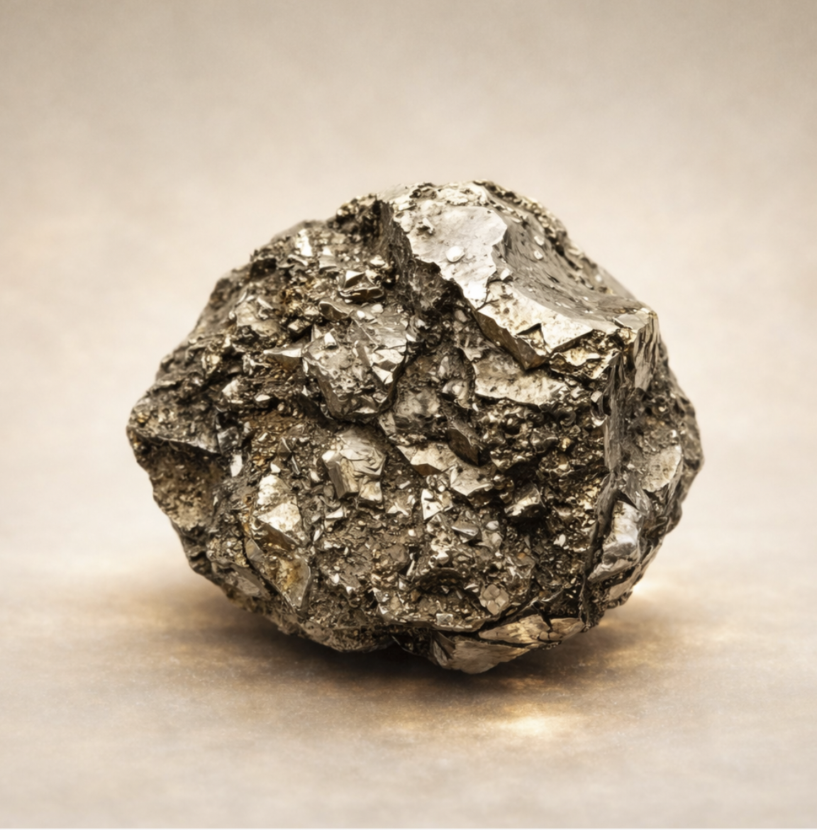 Raw Pyrite Stone Specimen — Authentic Natural Mineral with Metallic Crystal Structure